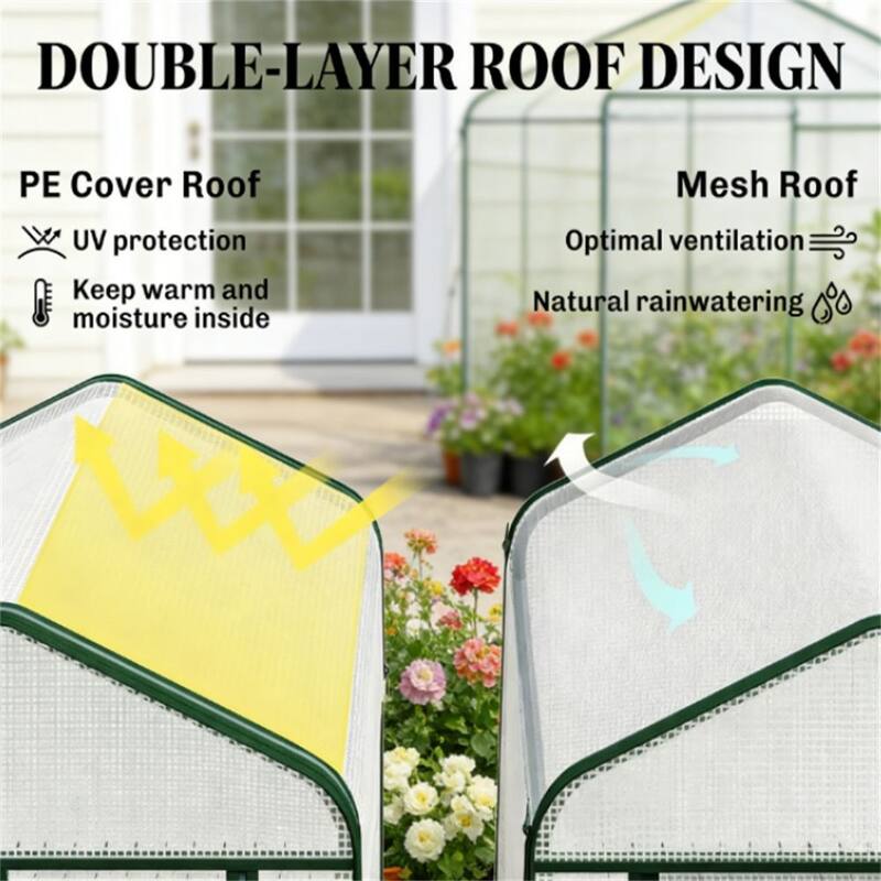 Small Greenhouse, Portable small Greenhouse, Plant Rack, white