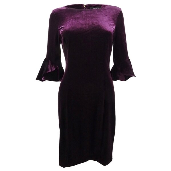 velvet bell sleeve dress