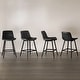 preview thumbnail 98 of 103, LUE BONA Modern Industrial Counter Stools Faux Leather Upholstered Counter Height Bar tools with Back