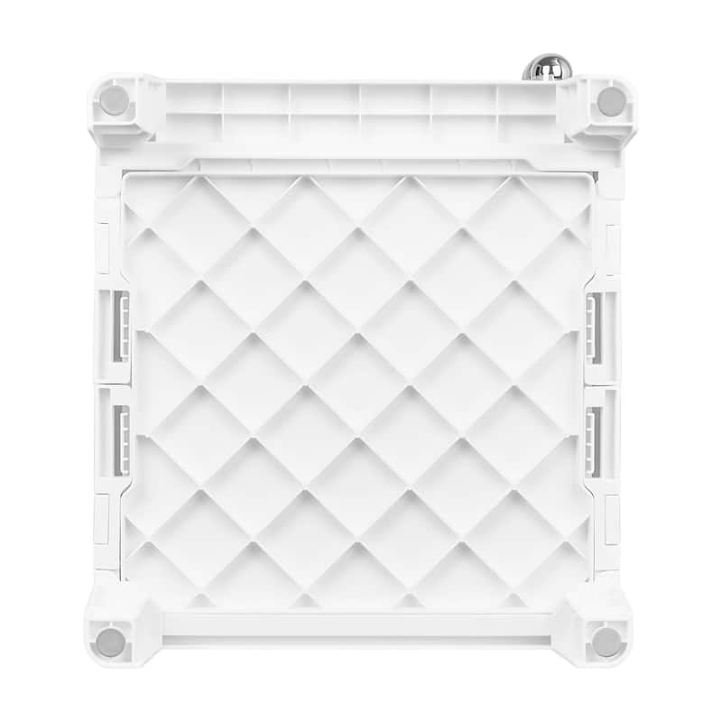 VECELO White Waterproof Plastic Bathroom Storage Cabinet with Adjustable Shelves Space Saving Narrow Cabinet with Handles