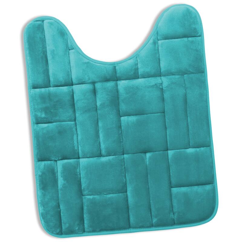 Clara Clark Ultra Soft Non Slip and Absorbent Bath Rug - Tiled Velvet Memory Foam Bath Mat