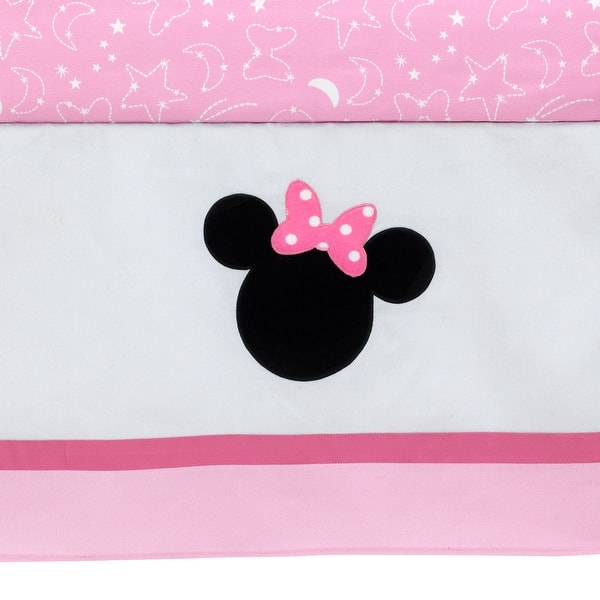 Shop Disney Baby Minnie Mouse Pink 4 Piece Nursery Crib Bedding