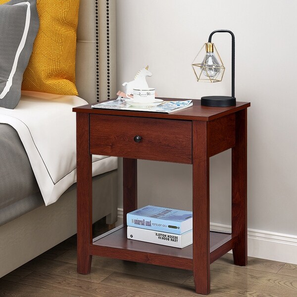 bedside lamp table with drawer