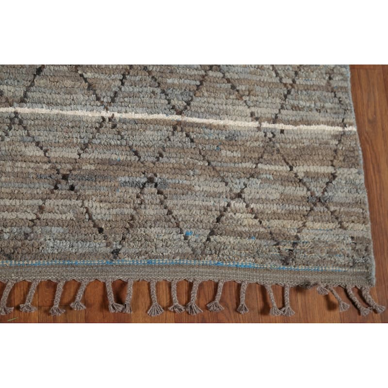Trellis Moroccan Area Rug Handmade Wool Carpet - 6'6"x 10'0"