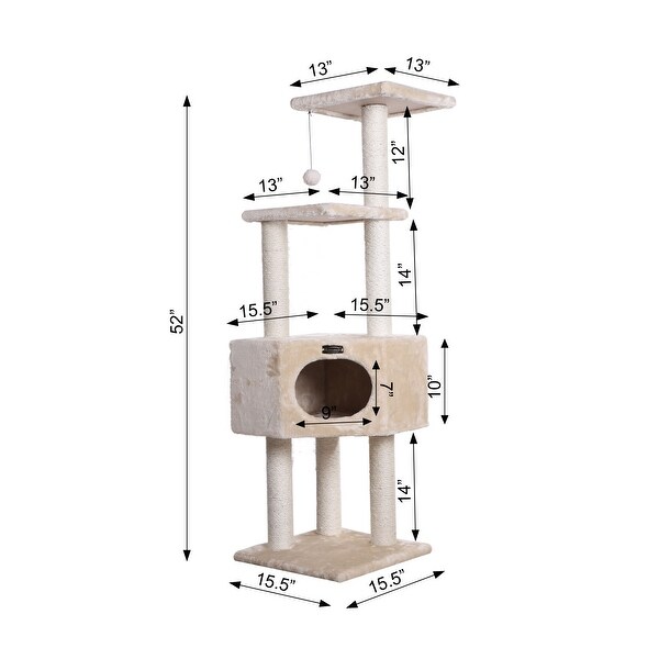 Armarkat 3 Tier Cat Tree, Armarkat Scratch furniture A5201, Beige
