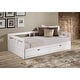 preview thumbnail 3 of 16, Melody Expandable Twin-to-King Trundle Daybed with 2 Storage Drawers White