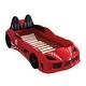 preview thumbnail 5 of 14, La Vetta Modern Twin Platform Car Bed with LED Lights and Handheld Remote by Furniture of America