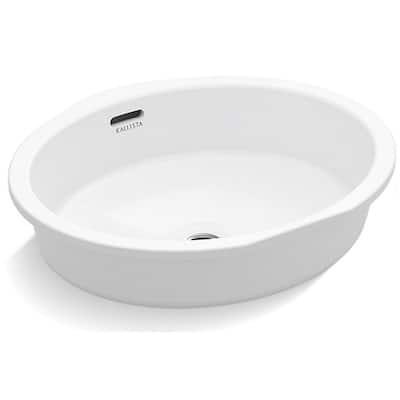 Kallista Perfect Undermount Centric Oval Bathroom Sink with Overflow