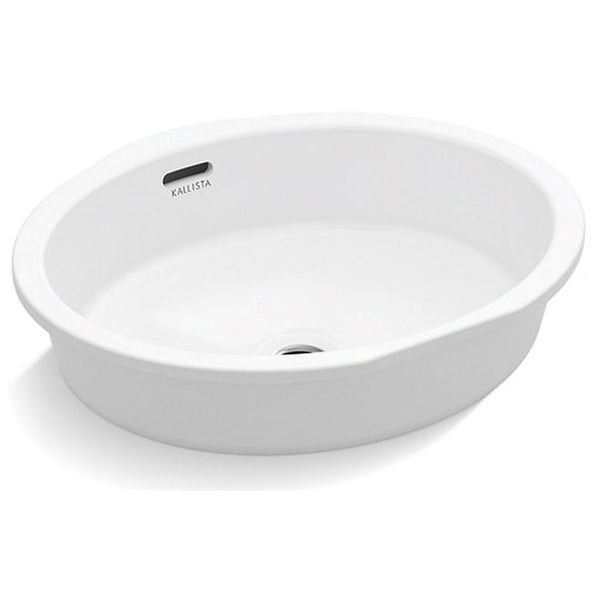 Kallista Perfect Undermount Centric Oval Bathroom Sink with Overflow