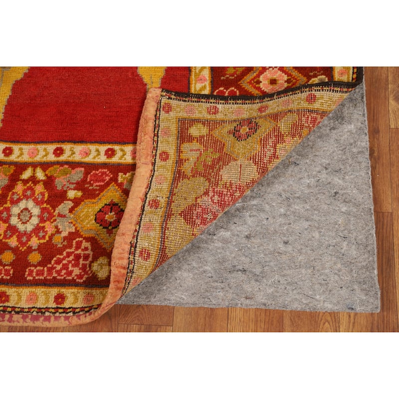 Pre-1900 Antique Vegetable Dye Kerman Persian Rug Handmade Wool Carpet - 4'6" x 6'5"