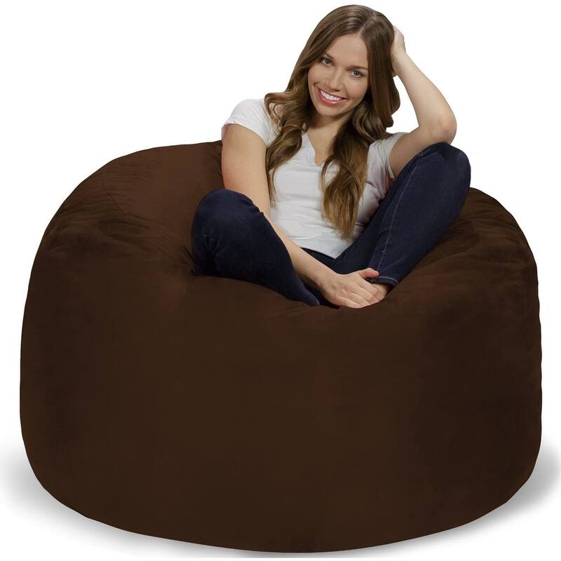 Bean Bag Chair 4-foot Memory Foam Removable Cover Bean Bags