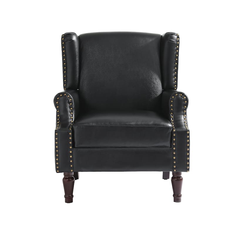 Wingback Accent Chair Nailhead Trim Living Room Reading Chair