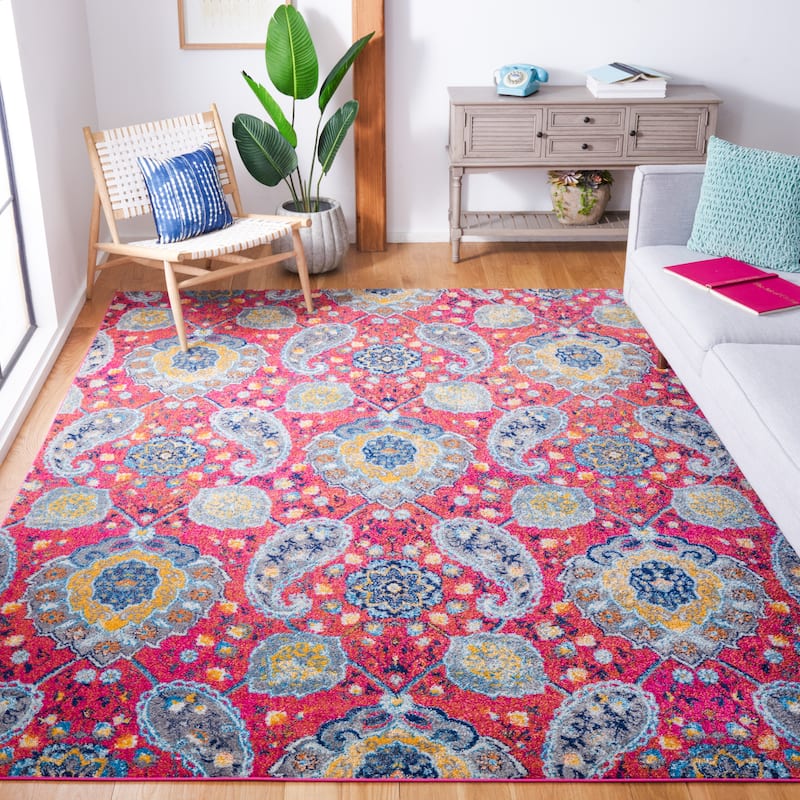 SAFAVIEH Madison Belle Boho Glam Paisley Pattern Area Rug