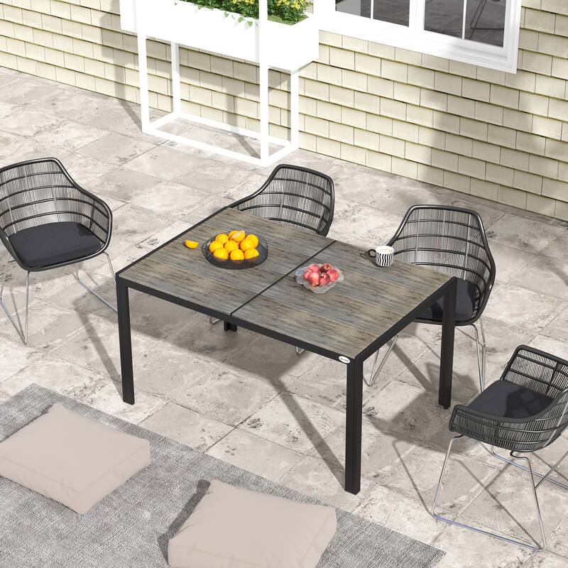 Outsunny Outdoor Dining Table For 6 People