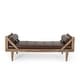 preview thumbnail 3 of 42, Zentner Rustic Tufted Double End Chaise Lounge by Christopher Knight Home - 65.25" L x 27.50" W x 24.00" H