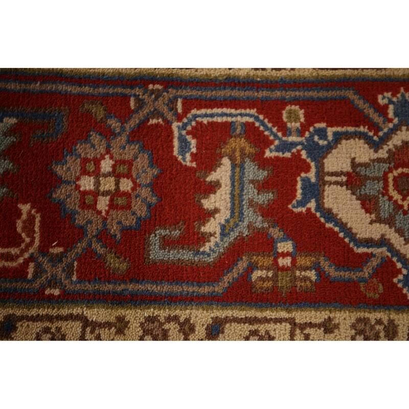 Blue Oushak Oriental Large Area Rug Handmade Wool Carpet - 7'11" X 15'9"