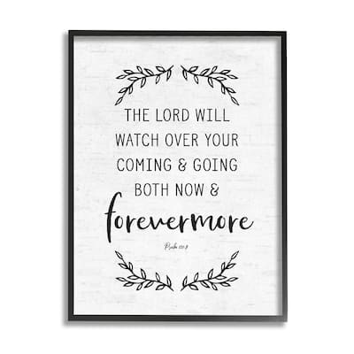 Stupell Religious Scripture Prayer Comforting Typography Sign Framed Wall Art, Design by Lettered and Lined - White