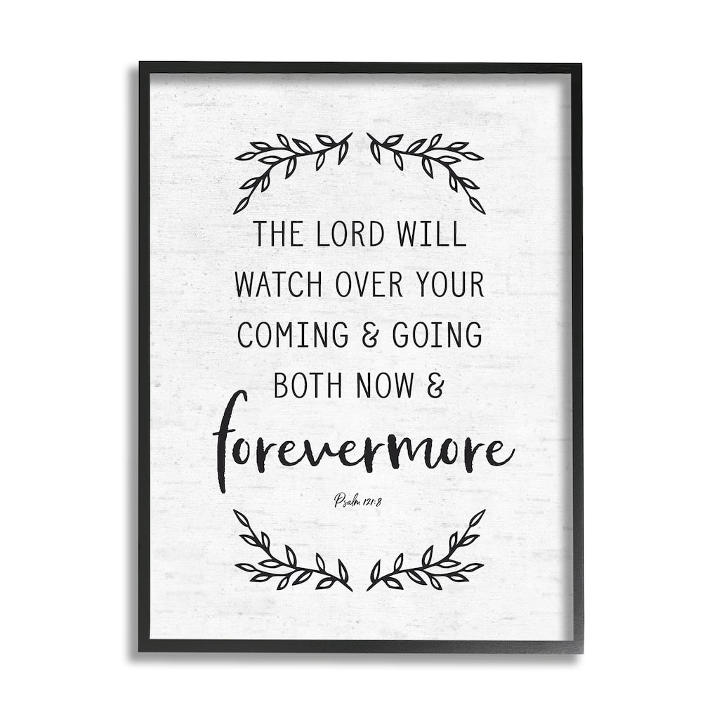 Stupell Religious Scripture Prayer Comforting Typography Sign Framed Wall Art, Design by Lettered and Lined - White