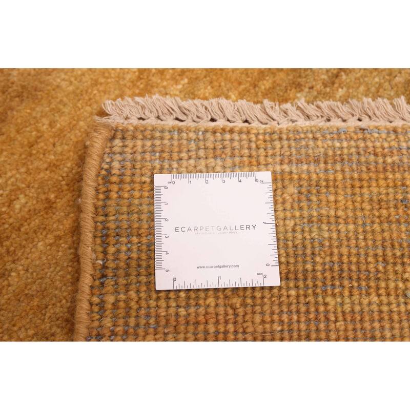 ECARPETGALLERY Hand-knotted Pak Finest Gabbeh Dark Gold Wool Rug - 3'11 x 5'11