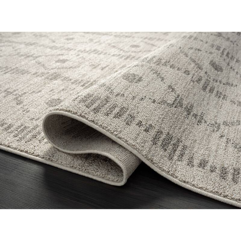 Abani Layla LAY150A Farmhouse Geometric Beige and Brown Area Rug