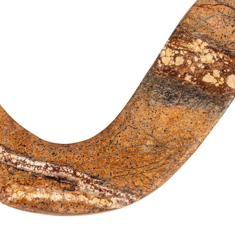 Marble Wave Double Taper Candle Holder - 14.5"L x 4.0"W x 2.0"H