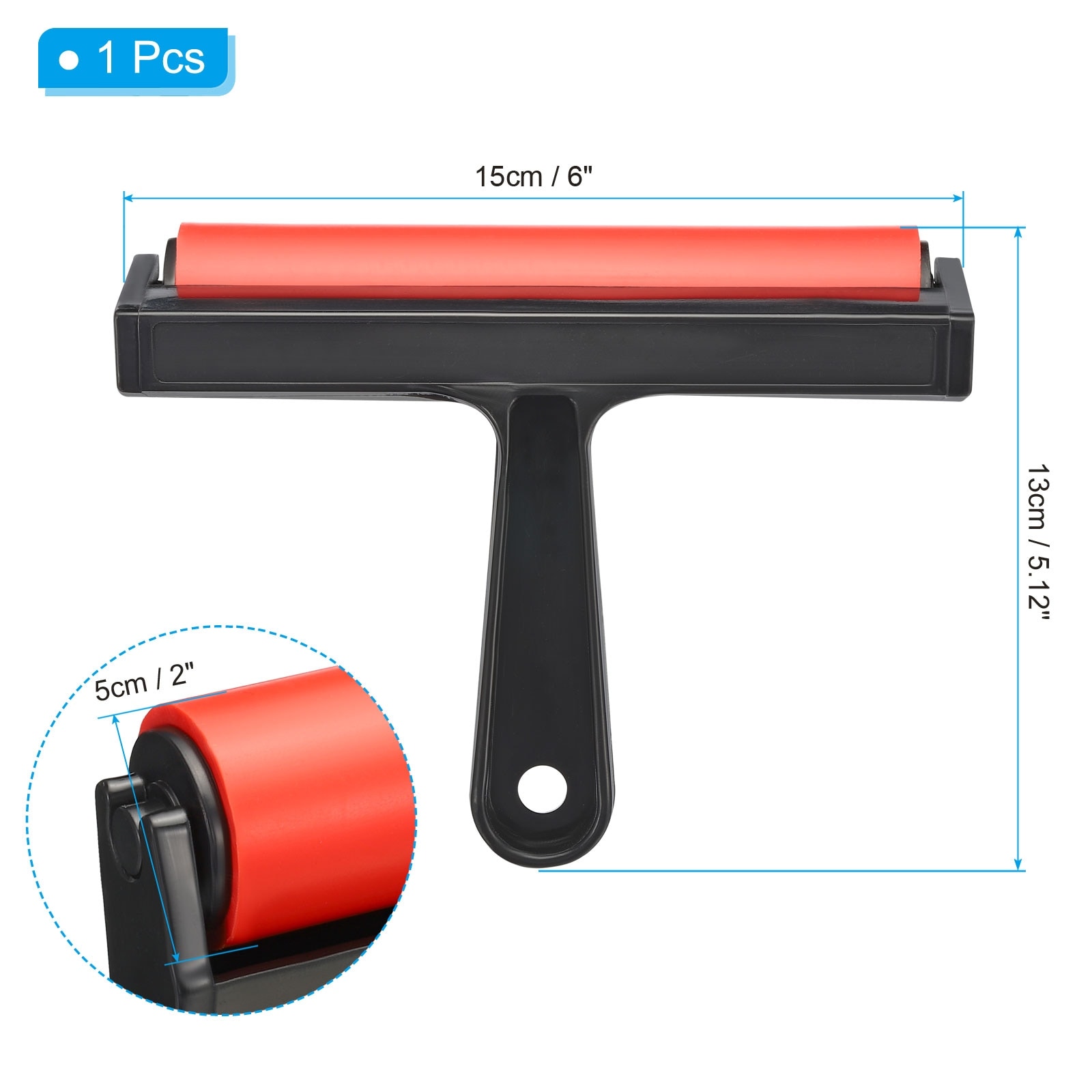 6 Inch Rubber Roller Brayer Tools for Printing Printmaking Ink Stamping,  Red - Red, Wood Color - Bed Bath & Beyond - 38236323