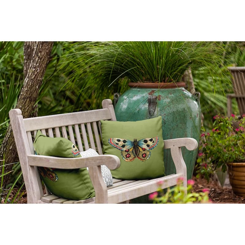 Brushfoot Butterfly Polyester Indoor/Outdoor Pillow