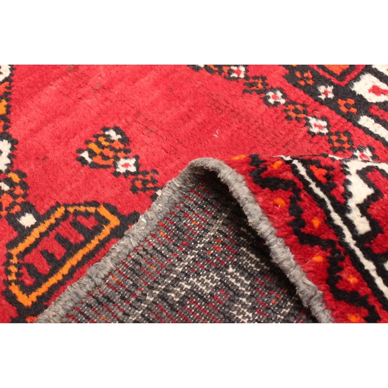 ECARPETGALLERY Hand-knotted Baluch Red Wool Rug - 3'11 x 5'11