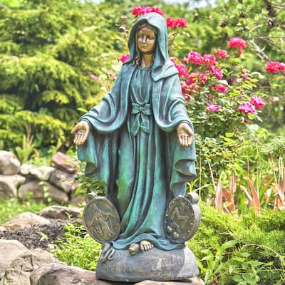 36" Tall Mother Mary Garden Statue - 16" L x 15.5" W x 36" H