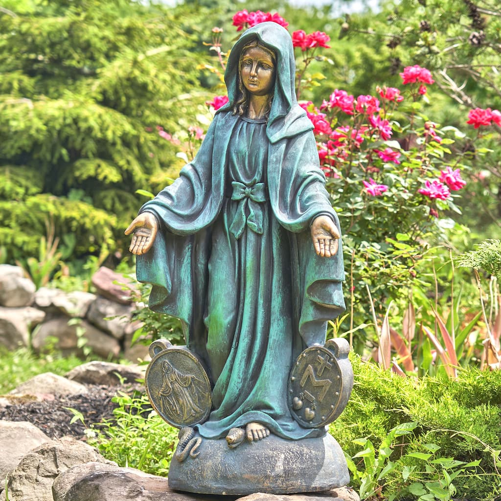 36" Tall Mother Mary Garden Statue - 16" L x 15.5" W x 36" H