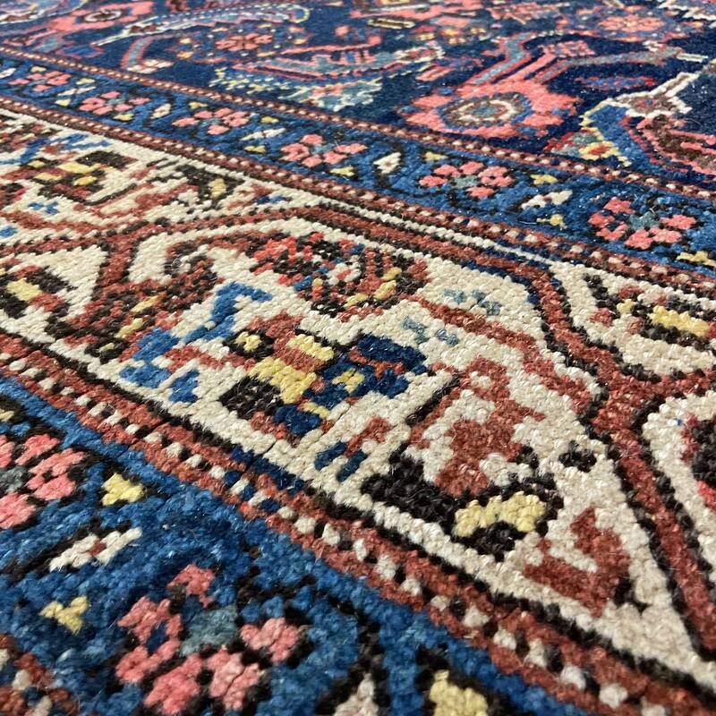 HERAT ORIENTAL Antique 1890s Handmade Bidjar Wool Runner - 3'9" x 17'