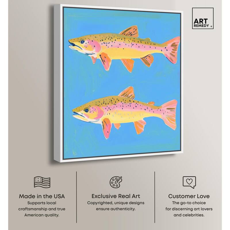 Twin Fins Canvas by Art Remedy