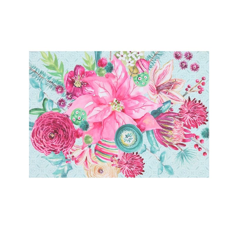 Laural Home Boho Christmas Placemat Set of 4 - 13" x 19"