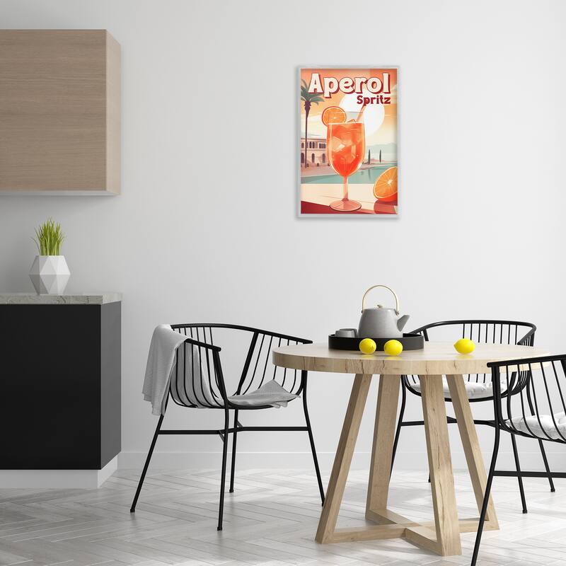 Stupell Bright Tropical Aperol Spritz Framed Giclee Art Design By Andreas Magnusson