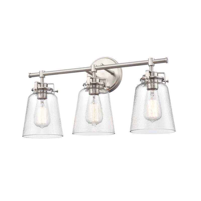 Millennium Lighting Amberose Vanity Light with Hammered Glass Shades