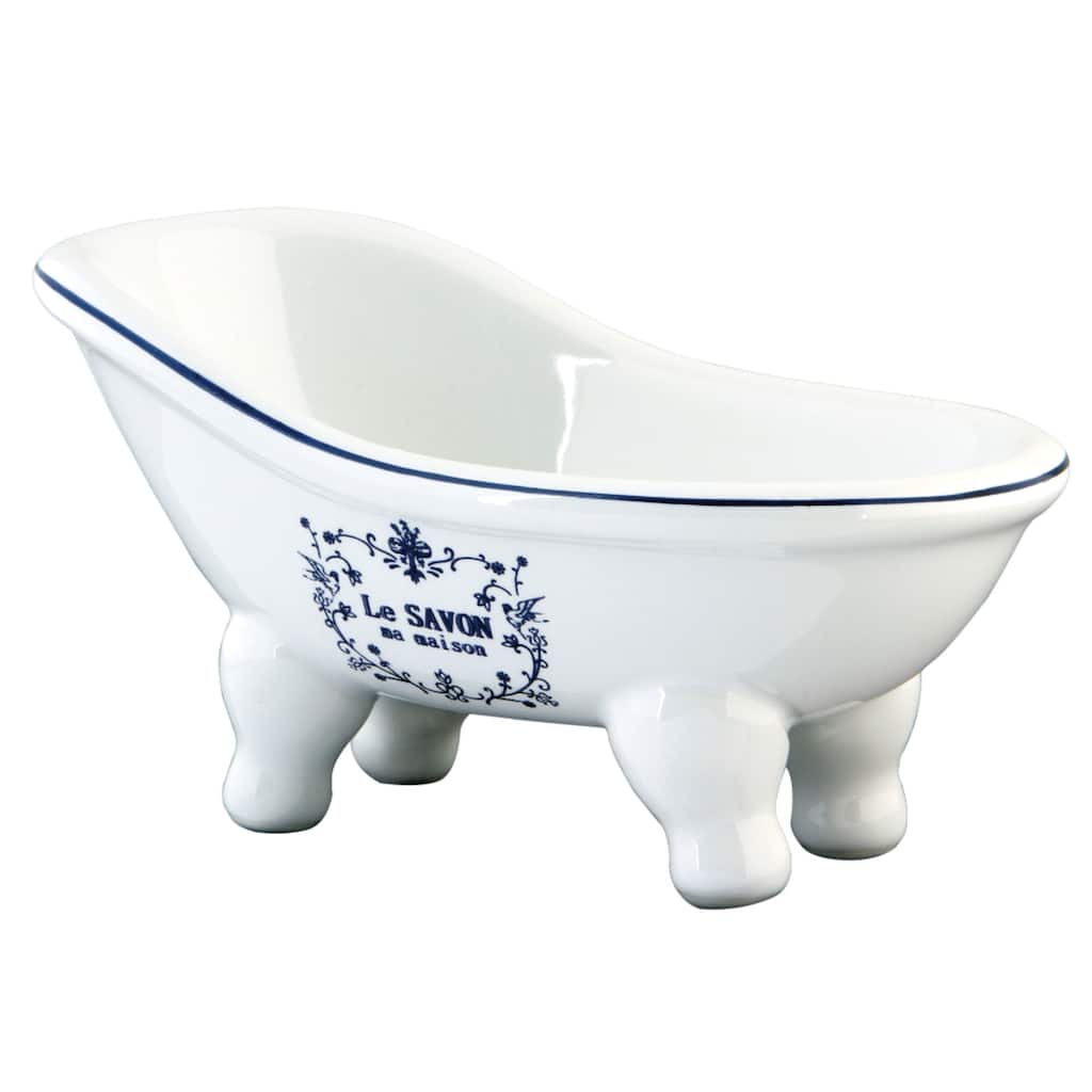 Le Savon Slipper Clawfoot Tub Soap Dish - Blue/White