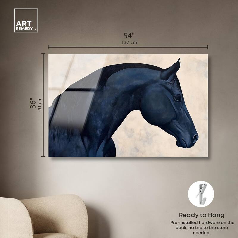Blue Horse II Acrylic by Art Remedy, Ready to Hang