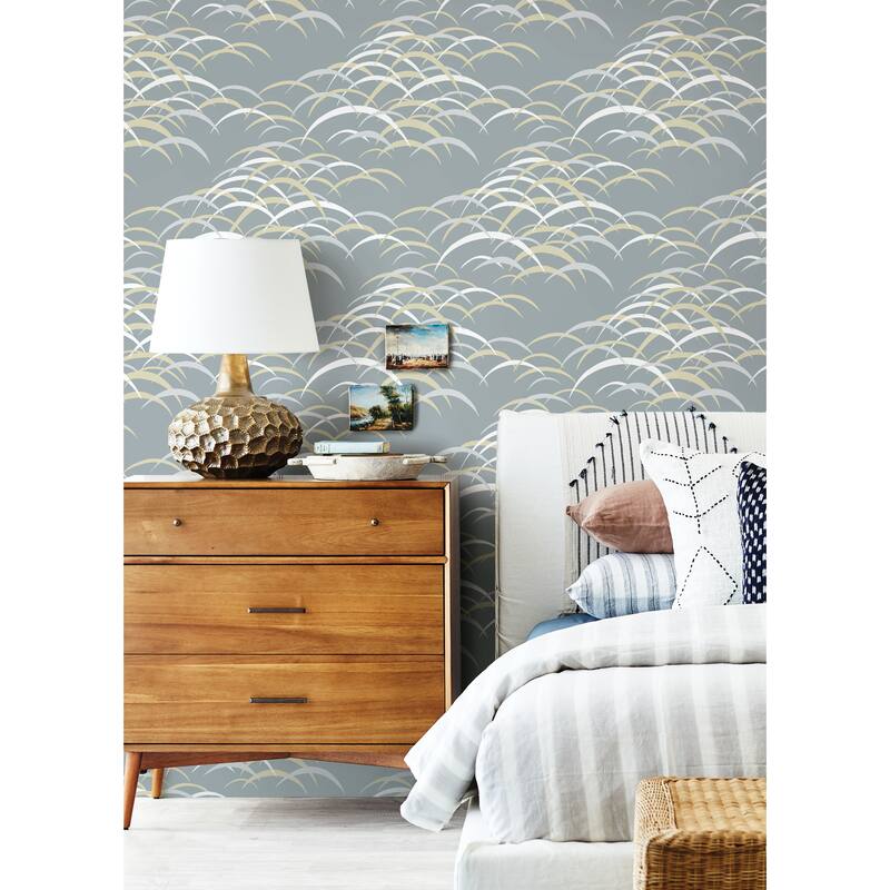 A-Street Prints Kasia Slate Abstract Wallpaper