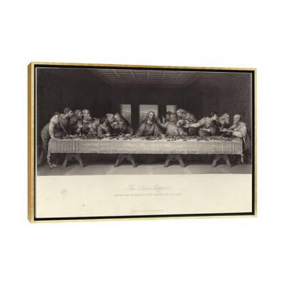 iCanvas "The Last Supper " by Leonardo da Vinci Framed Canvas Print