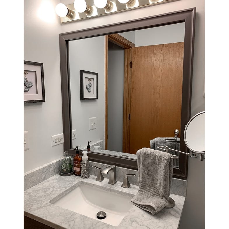 Frame My Mirror Dark Grey Framed Vanity Mirror, Morgan Design