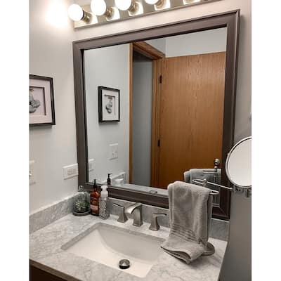 Frame My Mirror Dark Grey Framed Vanity Mirror, Morgan Design