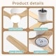 preview thumbnail 42 of 69, Sofucor 52Inch Low Profile Flush Mount Ceiling Fan with LED Light,3‑Blade Quiet Light Combo for Bedroom Kitchen Living Room