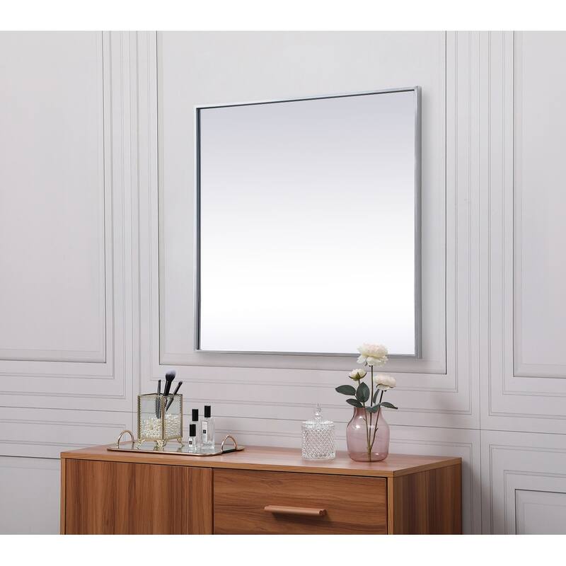 Indigo Home Metal Frame Square Mirror 30 inch