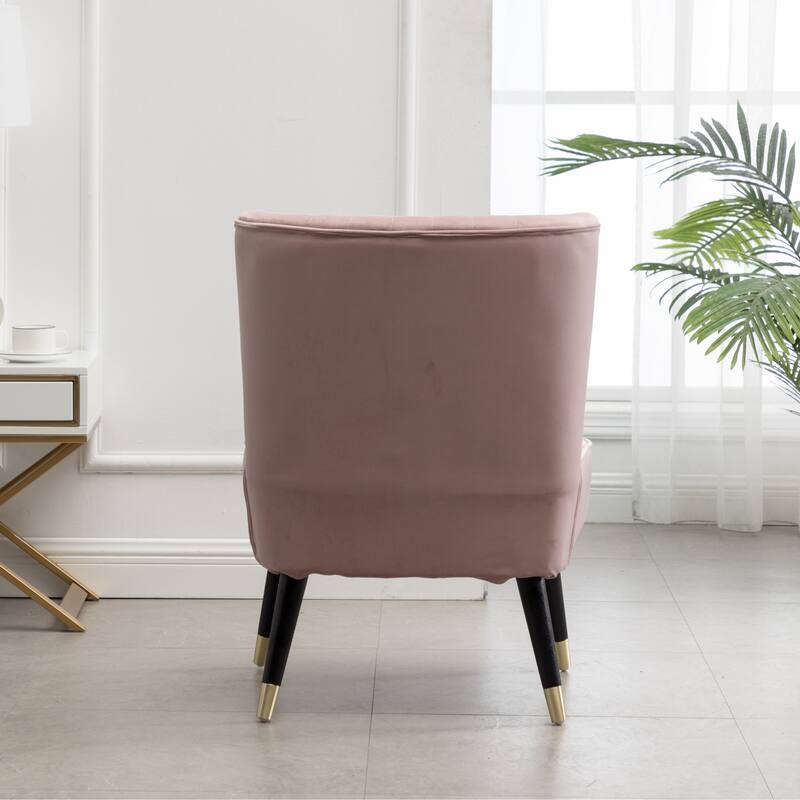 Contemporary Velvet Upholstered Accent Chair, for Living Room