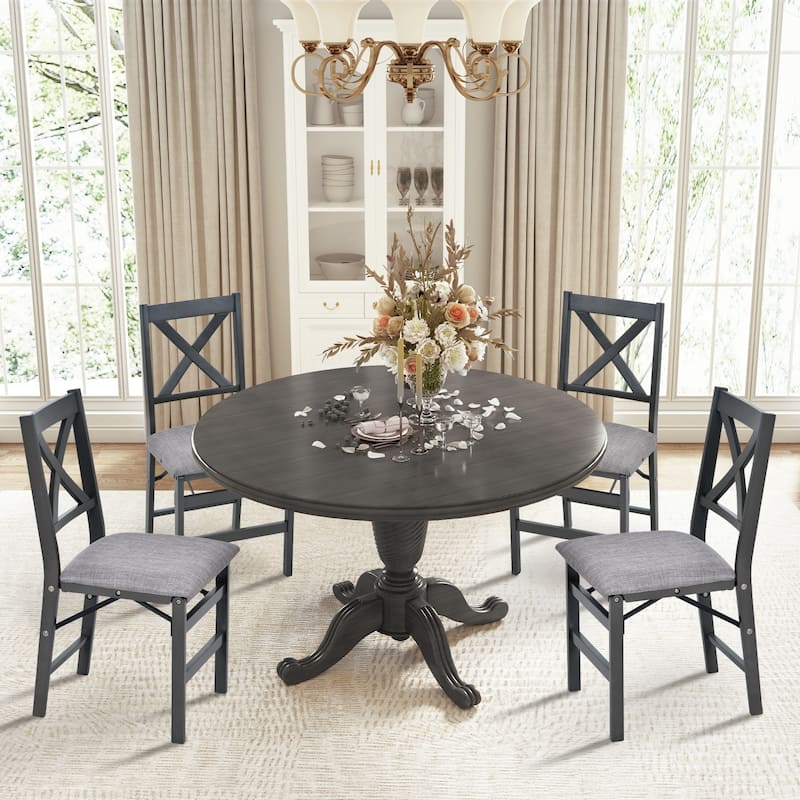 Folding Dining Chairs Set of 2 - Upholstered Wooden Frame - Indoor/Outdoor Space Saver - Pre-Assembled - Set of 2