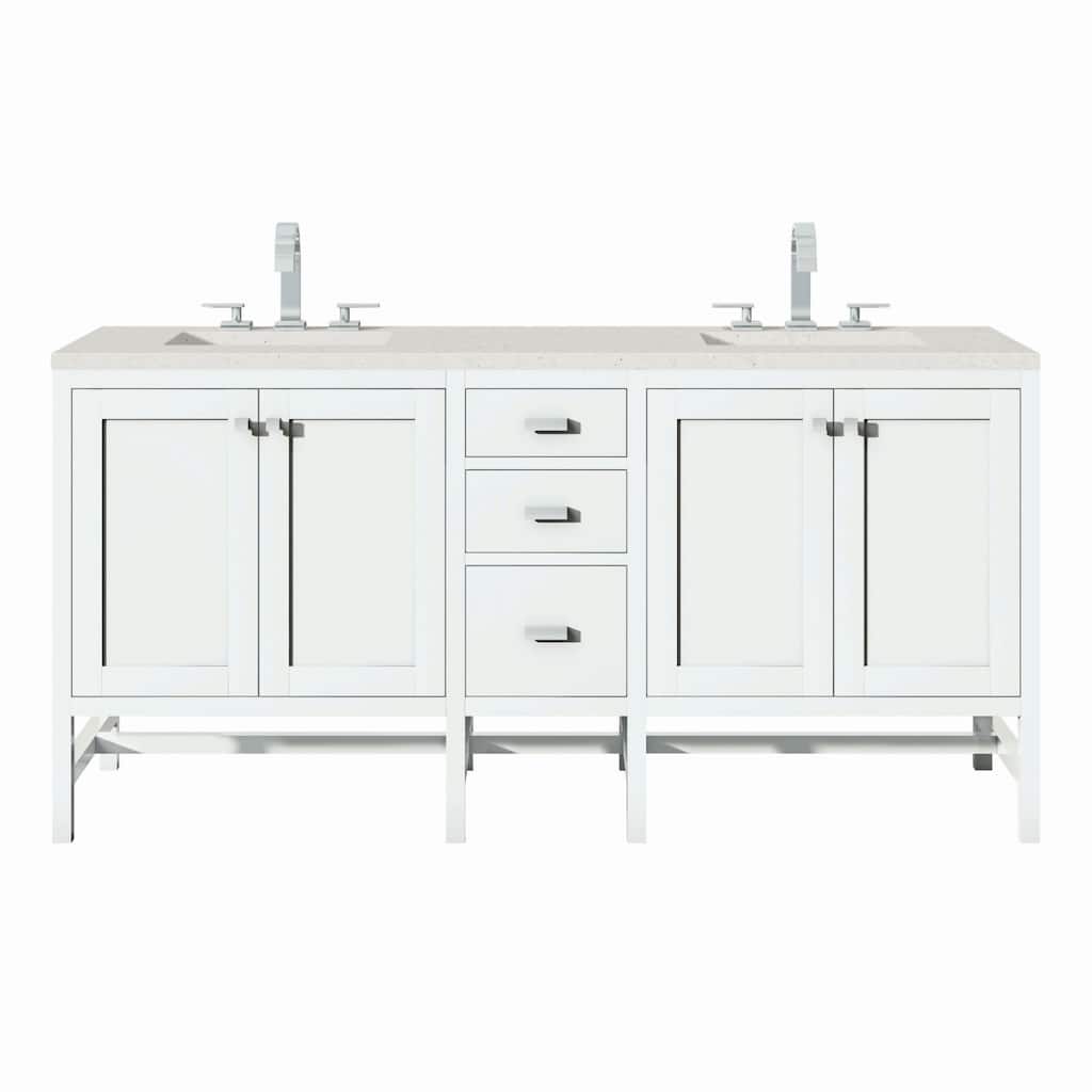 James Martin Vanities E444-V72-3LDL Addison 72" Double Basin Wood