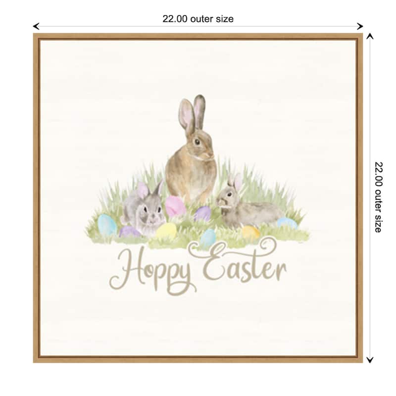Farmhouse Easter VI Bunny by Tara Reed Framed Canvas Art - 22 x 22-inch