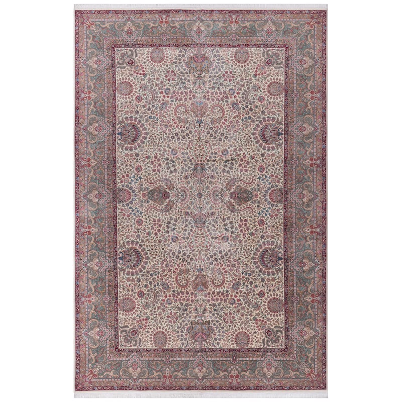SAFAVIEH Asian Hand-knotted Felicidad Royal Kerman Ivory Wool Rug - 12' x 15' - Assorted