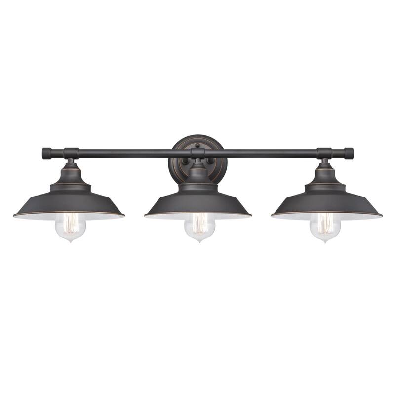 Westinghouse Iron Hill Three-Light Indoor Wall Fixture - 3-Light - Black-Bronze with Highlights