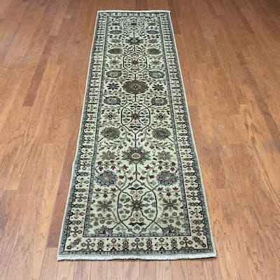HERAT ORIENTAL Hand-knotted 2'7 x 9'7 Indo Tabriz Wool Runner - 2'7" x 9'7"